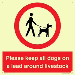 Please keep all dogs on a lead around livestock